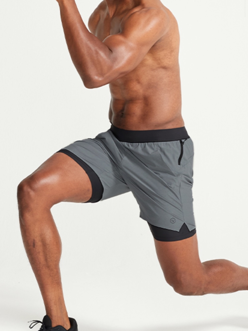 Men's BLACK Dual-Layer Performance Shorts